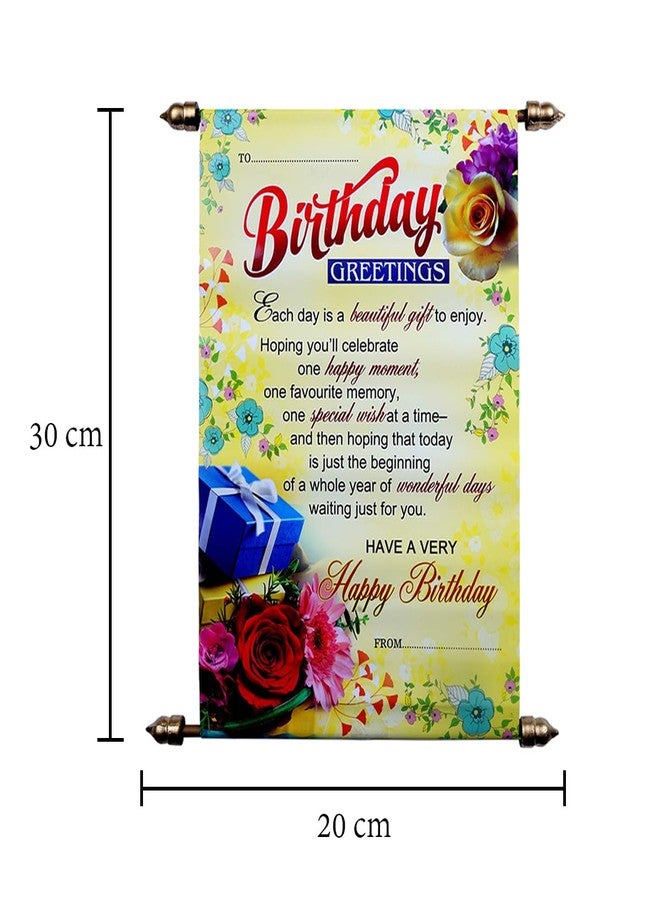 Natali Traders Birthday Scroll Card for Brother, Sister, Son, Daughter - B'Day Greeting Card Gift for Girls, Boys, Men, Women - Image 2